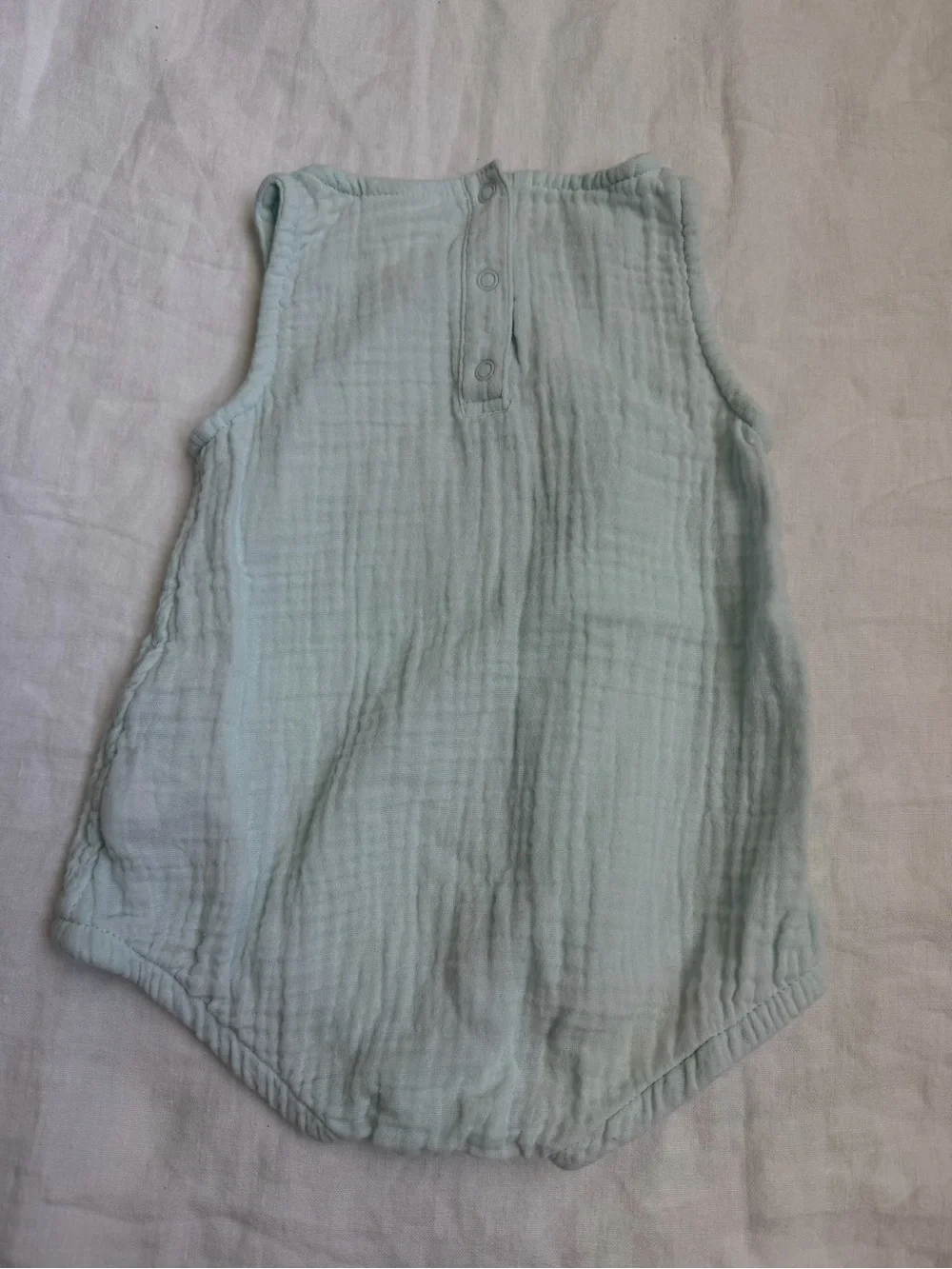 Cat & Jack Pale Blue Bunny Pocket One-Piece Romper